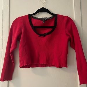 delias long sleeve crop top